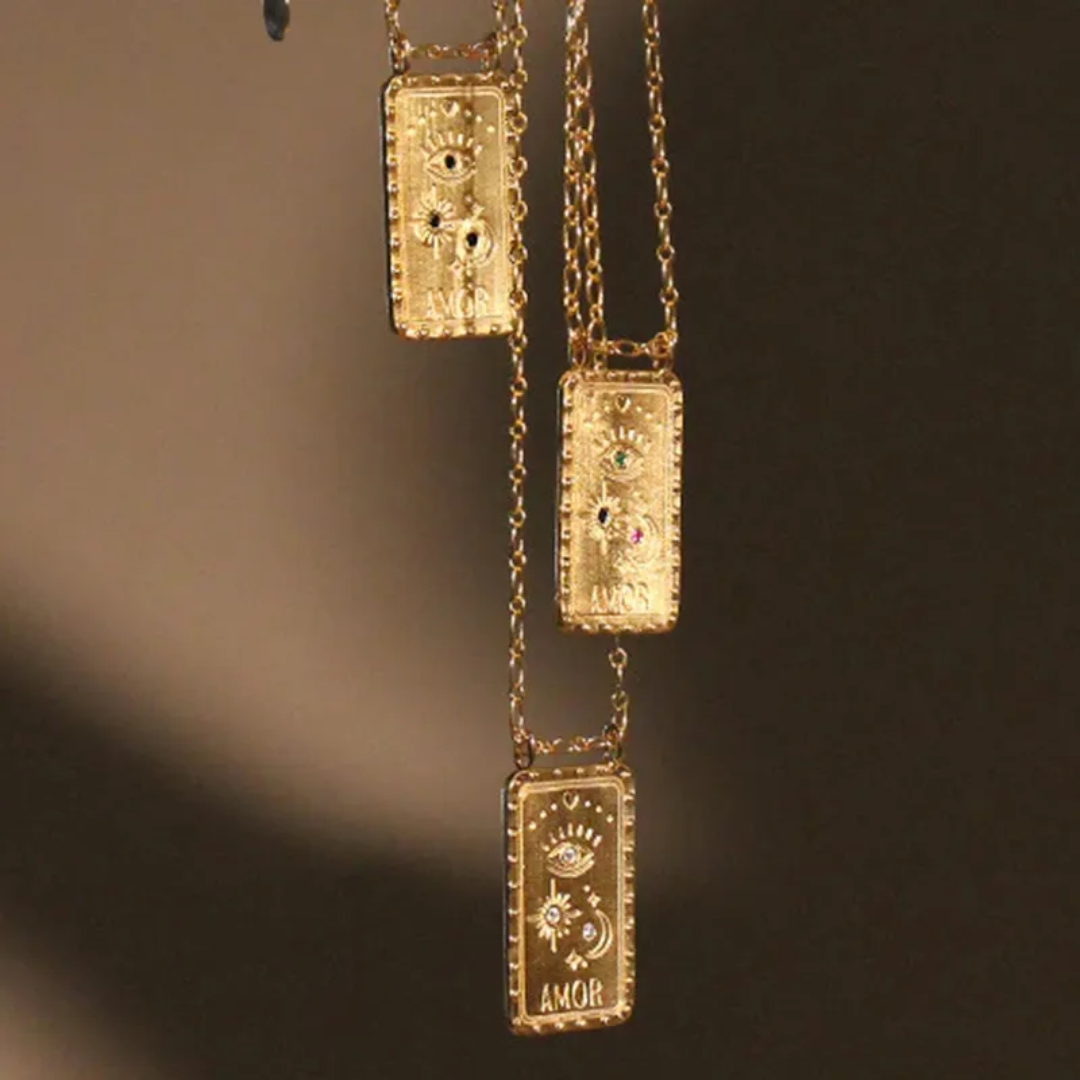 18K Gold Amor Celestial Pendant Necklace