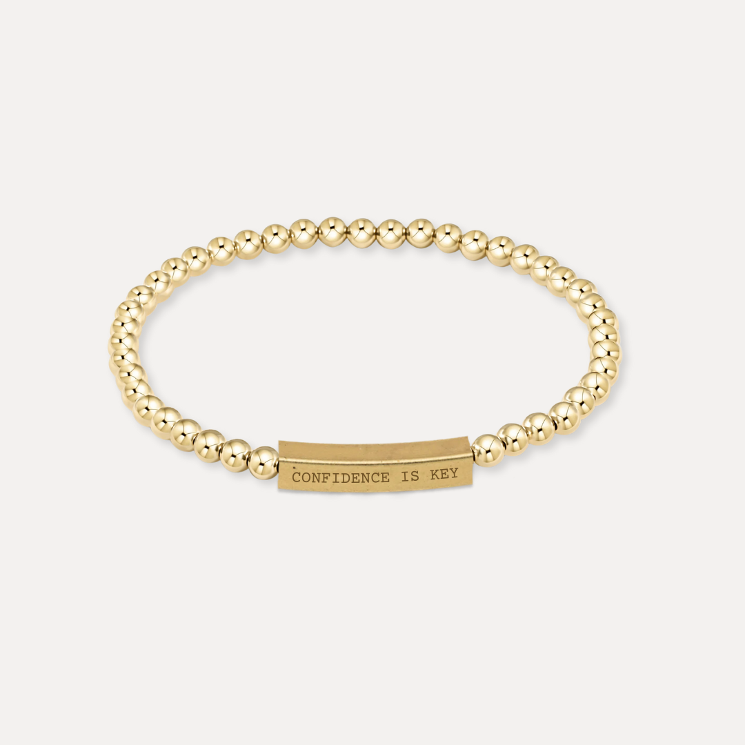 Confidence Is Key 18K Gold Vermeil Beaded Bracelet