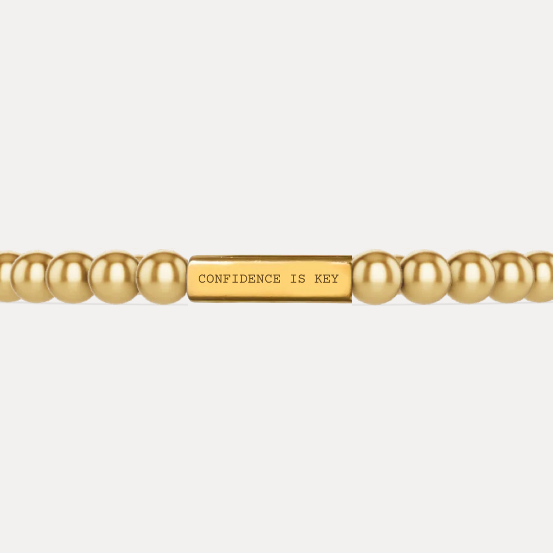 Confidence Is Key 18K Gold Vermeil Beaded Bracelet