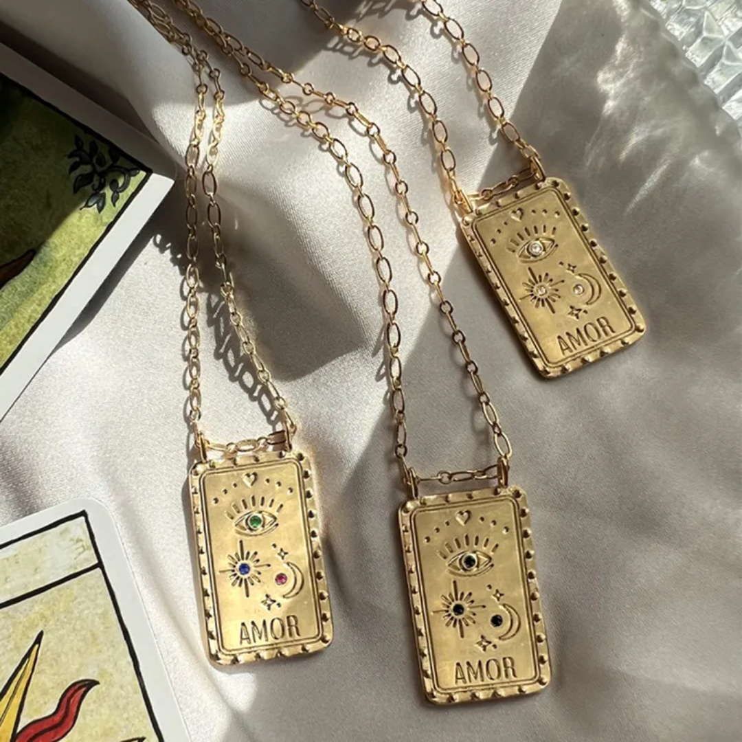 18K Gold Amor Celestial Pendant Necklace