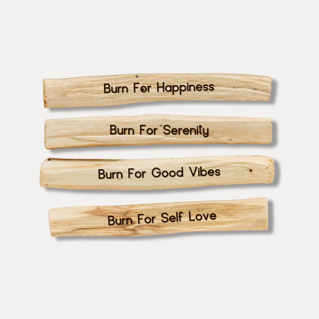 Burn For Self Love: A Four Pack of Engraved Palo Santo