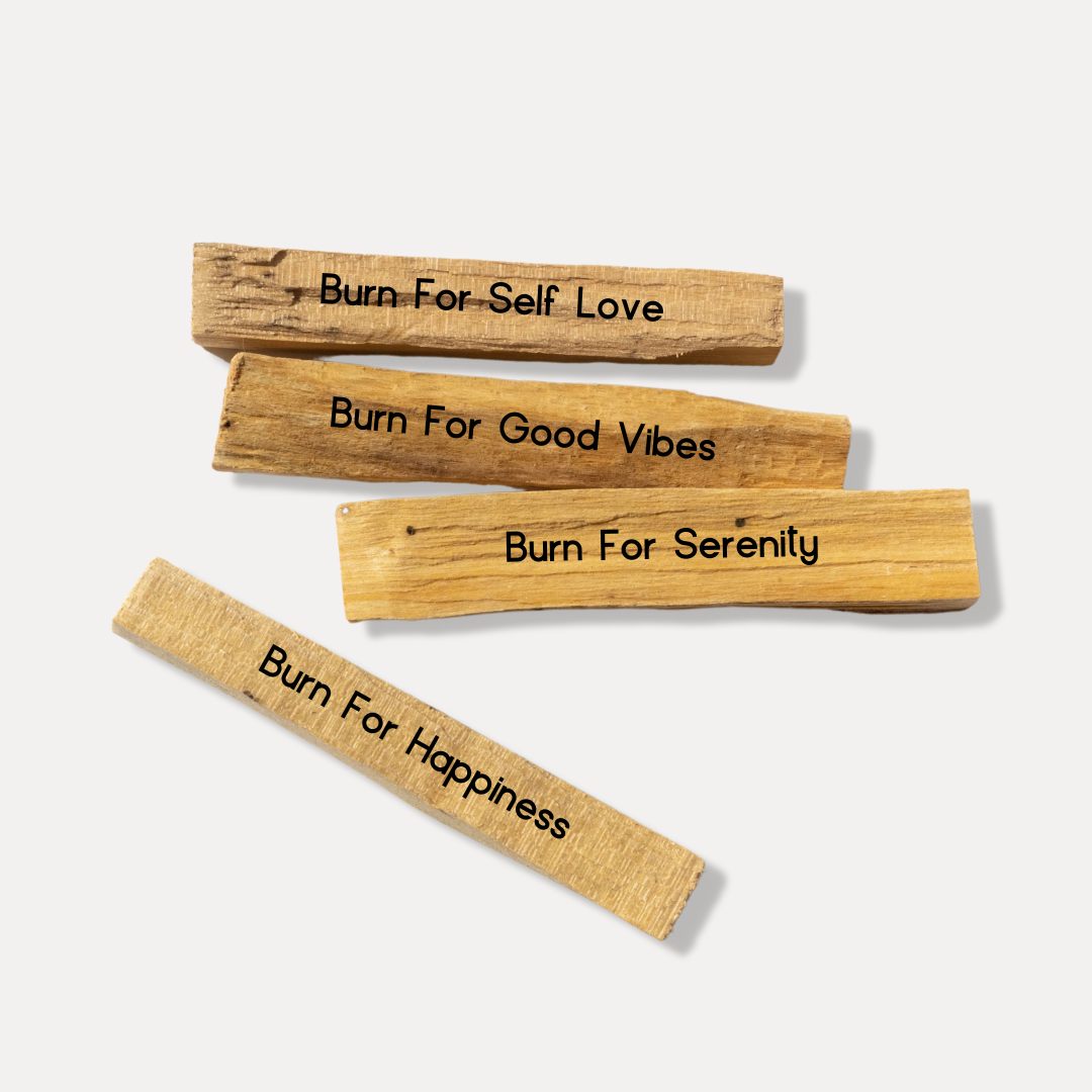 Burn For Self Love: A Four Pack of Engraved Palo Santo