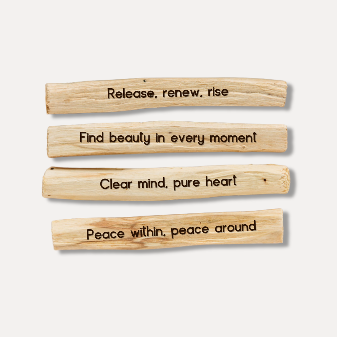 Harmony and Renewal: A Four Pack of Engraved Palo Santo