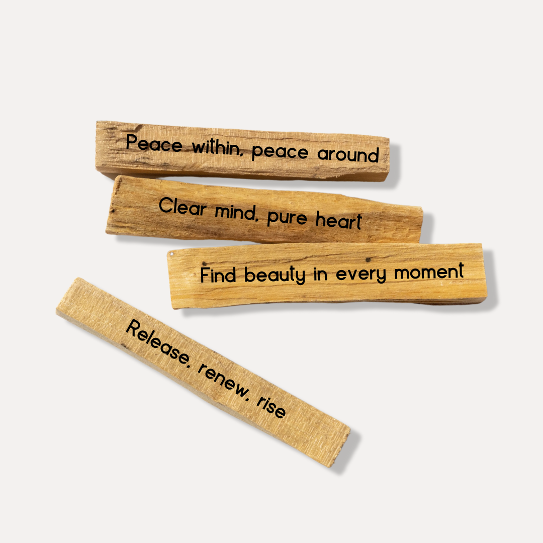 Harmony and Renewal: A Four Pack of Engraved Palo Santo