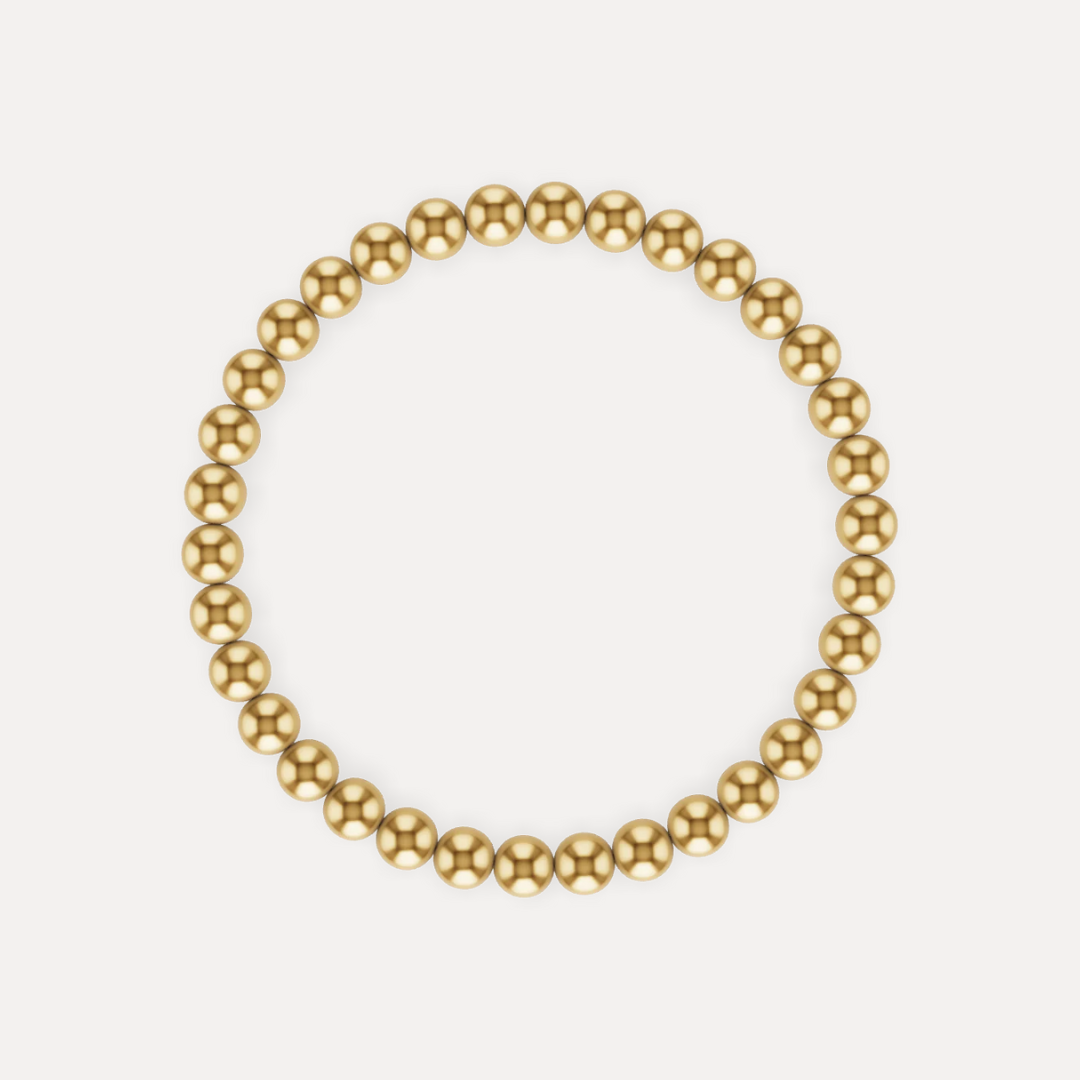 5mm 18K Gold filled Beaded Bracelet