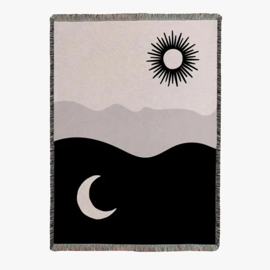 Sun & Moon Modern Woven Wonders Throw Blanket