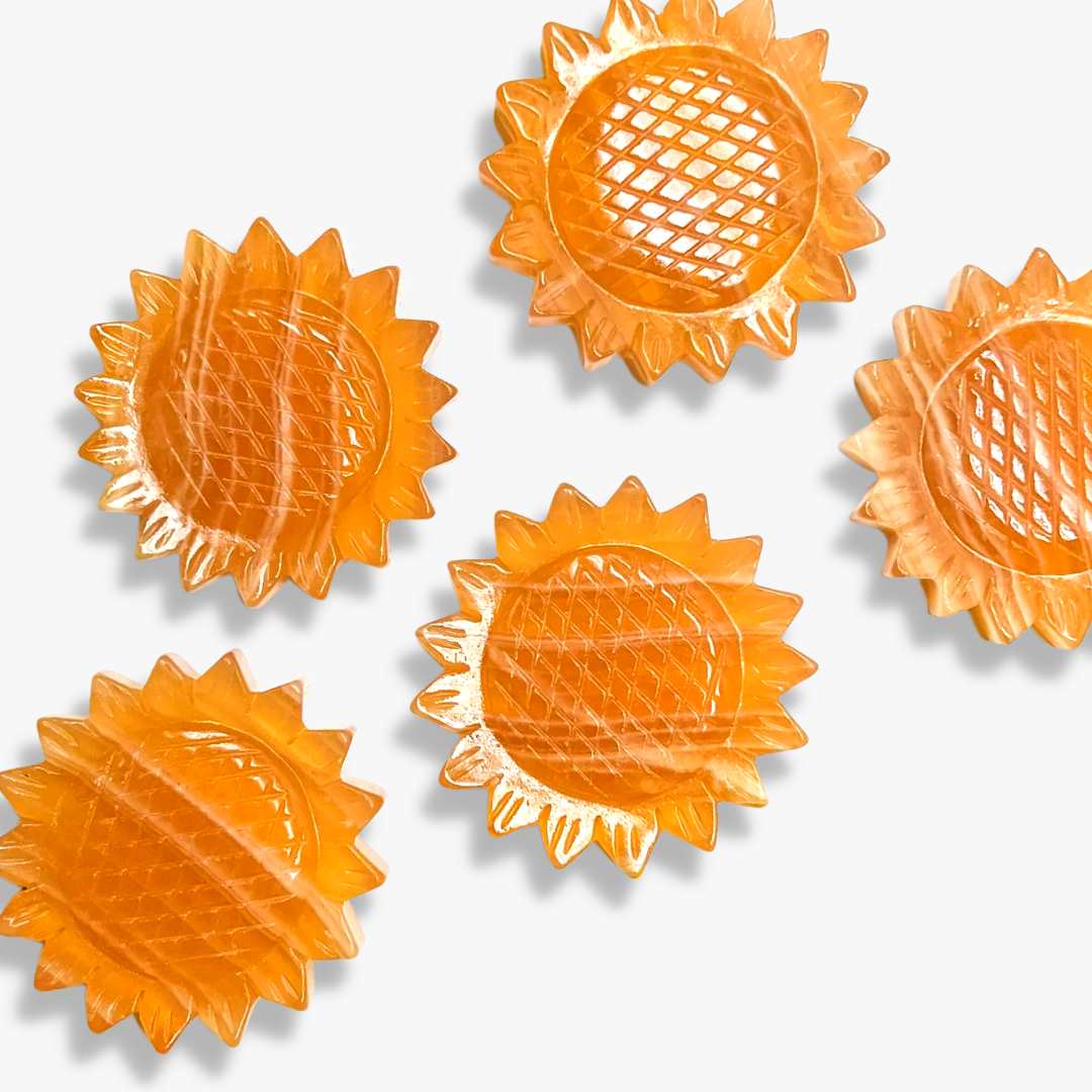 Image of Orange Calcite Sunflower Crystal