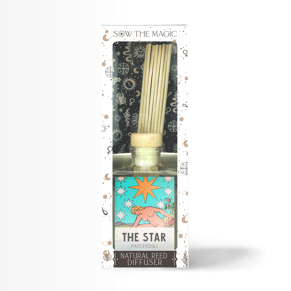 The Star Tarot Card Home Reed Diffuser Packaged Image